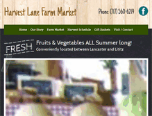 Tablet Screenshot of harvestlanefarmmarket.com